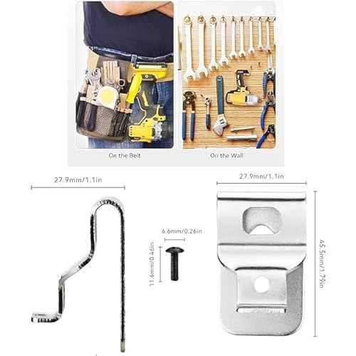 5 pcs N268241 N086039 Belt Clips for Dewalt 304 Stainless Steel Drill Tool Clips Hook Kit with Screws for Dewalt N268241 fit for 20V Power Tools DCD980 DCD985 DCD980L2 DCD985L2
