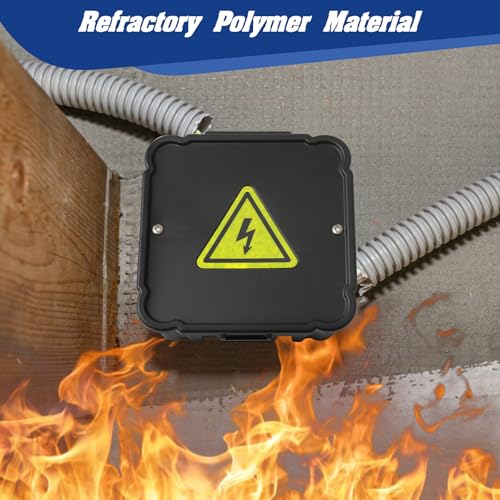 12 Pack Black Flame-Retardant Junction Boxes - Easy 5-Second Electrical Splice Connectors