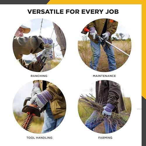 Wells Lamont 2 Pair Pack Men's Leather Work Gloves with Heavy Duty Reinforced Palms, Large (4006N-WNW), Grey