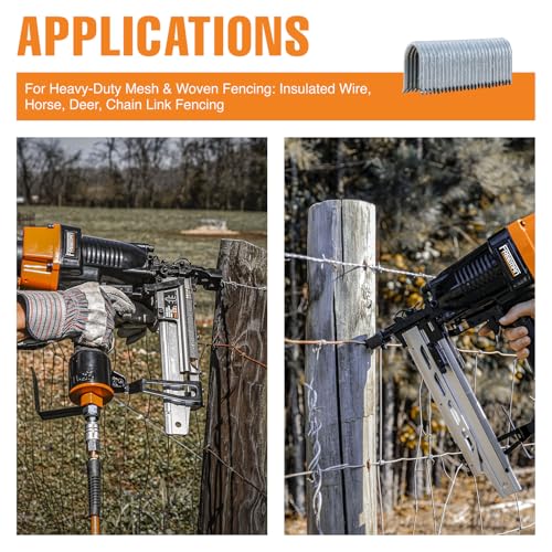 Freeman 9-Gauge 1-1/2" Galvanized Fencing Staples - Heavy Duty, Rust-Resistant, 1000 Pack