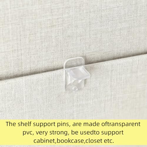 Laoha 1 Inch x 0.5 Inch x 1/4 Inch Plastic Shelf Pegs, 20PCS Support & Clips for Cabinets & Bookcases