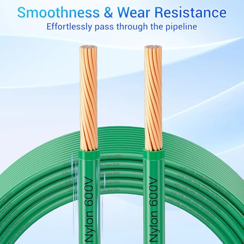 Green 12 Gauge THHN Wire 25FT Copper Ground Wire UL83 - Flexible Electrical Cable