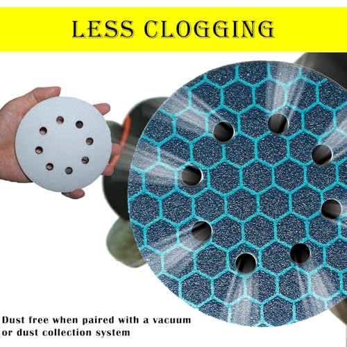 5 Inch 8 Holes Soft Density Interface Pads Hook and Loop Sponge Cushion Buffer Round Backing Pad Foam Sanding Pads for Orbital Sander(4 Pack)