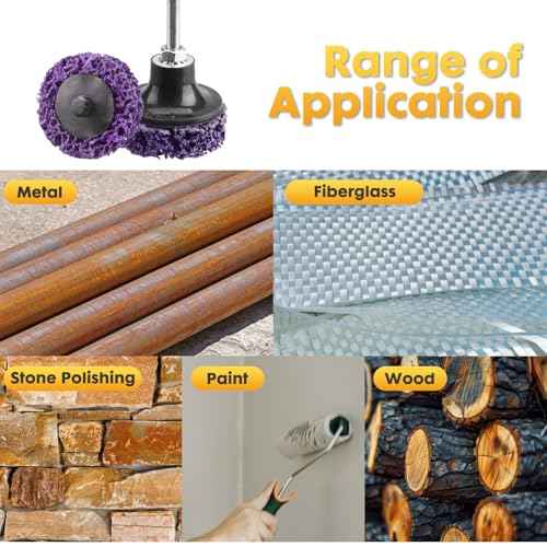 Strip Discs Quick Sanding Discs Stripping Wheel Stripper Abrasive Wheel for Drill, Strip Paint Clean Welds Remove Metal Wood Rust Scale & Oxidation (2INCH-10Pack)