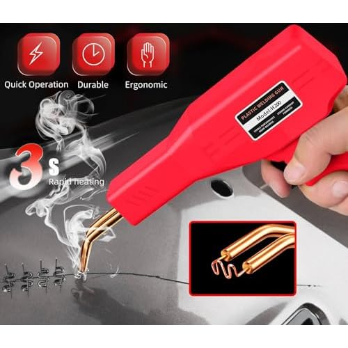 220W Plastic Welder, Multipurpose Fit, Plastic Welding Kit, Quick Plastic Repair Welder Kit, More Comfortable Portable, An Ideal DIY Tool