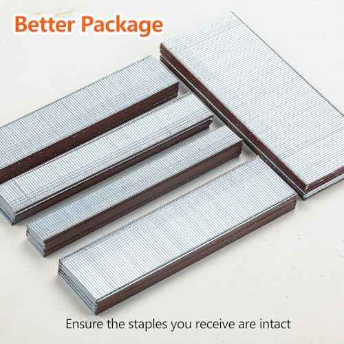 18 Gauge Galvanized Brad Nails Brown T-head 5 Sizes 1500-Pack (5/8"+3/4"+1"+1-1/4"+2"),300 per size, Assorted Size Project Pack, for Pneumatic, Electric 18GA Brad Nailer Gun