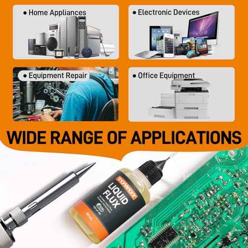 TOWOT Liquid Solder Flux, 30ml No-Clean Soldering Flux for Electronics, Lead-Free & Anti-Corrosion, High Purity Rosin Solder Flux for PCB, Copper, Silver