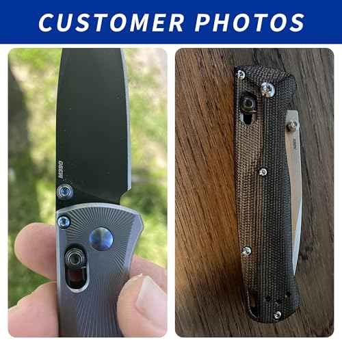 3 Packs Custom Thumb Studs for Benchmade Bugout 535 Series Knives and 535S, 535GRY-1,535SGRY-1 and More, Replacement Anodized Titanium Thumb Stud Set, Black