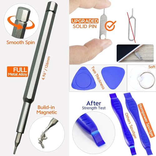 Macbook Screwdriver 26pcs Macbook Pro Repair Tool Kit P5 Pentalobe, T5 Torx Screwdriver w Spudger for MacBook Pro & MacBook Air with Retina Display, Y000 / Y0.6mm iPhone Xbox PS4 Repair Screwdriver