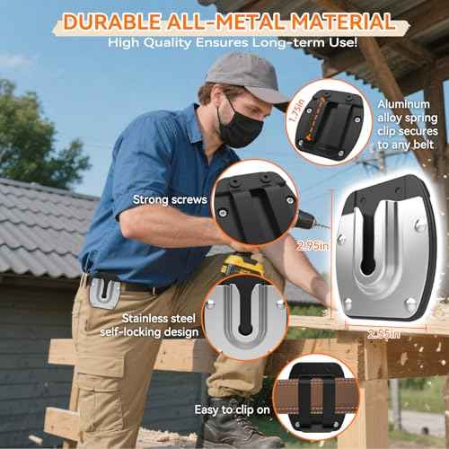 Universal Tool Holster for Tool Belt Accessories, Drill Holder for Power Drill, Impact Driver, or Any Tool with A Handle, Self-Locking Drill Holster, Stocking Stuffers for Men, Women, Husband