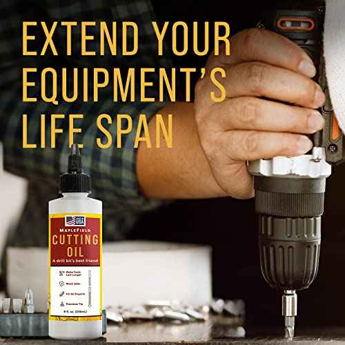 Thread Cutting Oil for Drilling Metal - Precision Machine Cutting Fluid for Metal Drilling & Milling - Drill Bit Oil - Tapping Fluid - Made in USA - 8oz