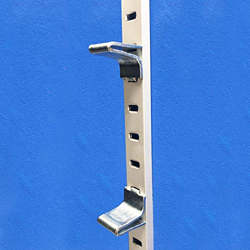 Bueyfolt Adjustable Steel Pilaster Shelf Support Clips - 14 Pieces