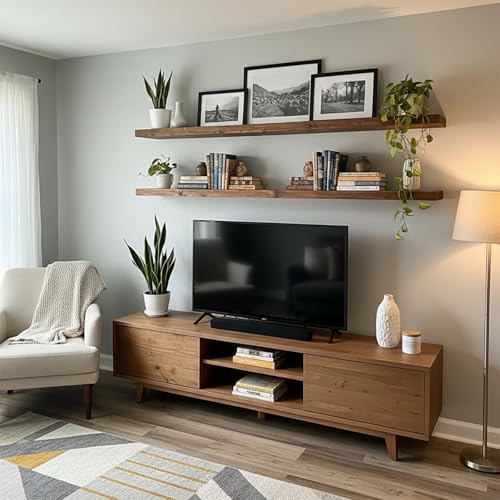 Black 12-Pack 6 Inch Floating Shelf Brackets - Hidden Wall Mounts for Wood