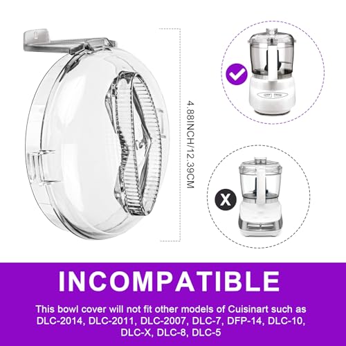 Cuisinart DLC-2A Mini Prep Plus Work Bowl Cover - Replacement ABS Lid