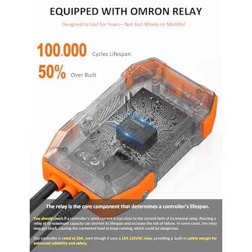 WH2408 Temperature Controller 10A 1200W, Digital Thermostat Controlled Outlet Plug Switch for Reptile Terrarium Greenhouse Homebrew Aquarium Seedling Mat, Heating or Cooling Mode Thermometer