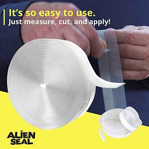 Alien Draft Seal Set of 49 Feet Anti-Draft Adhesive and Flexible Flap to Seal Gaps Around Doors and Windows As Seen On TV