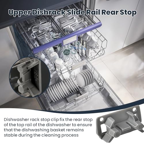WPW10195622 Dishwasher Rack Stop Clip 2Pack for Whirlpool & Kenmore