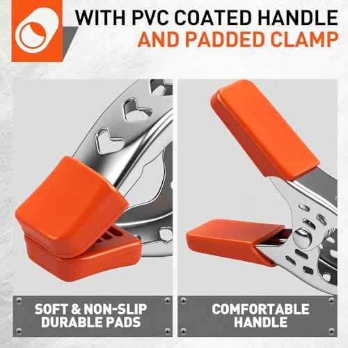 HORUSDY 8-Piece 4" inch Spring Clamp, Heavy Duty Spring Metal Spring Clamps, 1.5"-inch Jaw opening