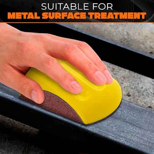 5 Inch Mouse Hand Sanding Block - Sanding Blocks for Wood Hand Sander Block for Wood Working Hook and Loop Sanding Block - 5" L x 3" W x 2" H Hand Sanding Pad Wood Sanding Block Hand Sanders for Wood