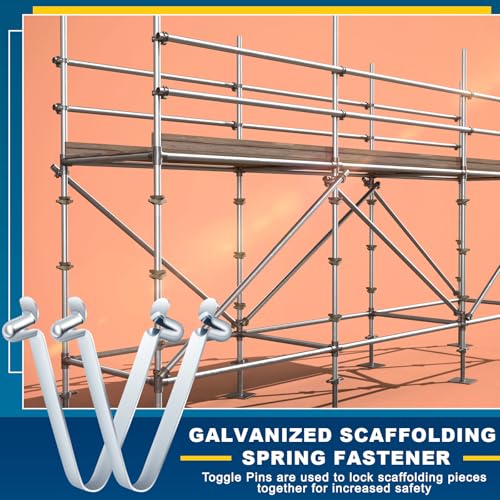 MorningRo 50 Pcs Galvanized Steel Scaffold Spring Retainer Pins 3.15 Inch