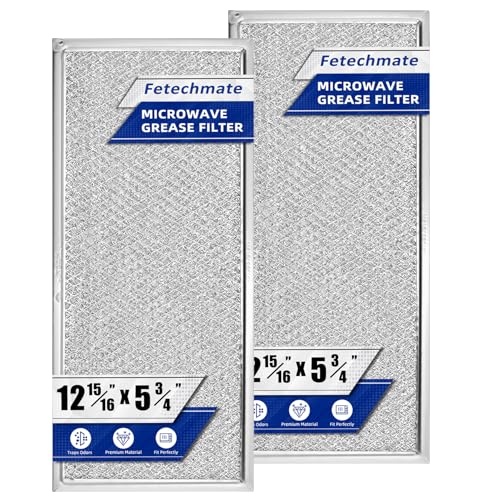 Fetechmate 13 x 6 Microwave Grease Filter Replacement Pack of 2 for Whirlpool Ge W10208631A