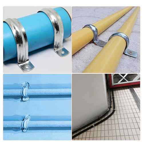 uxcell 40 Pcs Pipe Strap Fit for 1/4in(6mm) 304 Stainless Steel Strap Clamp with 1 Hole for Conduit or Pipe Fixing