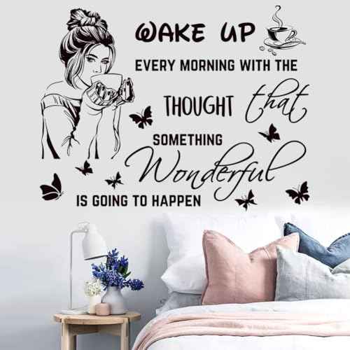 Inspirational Quotes Motivational Wall Stickers Letter Decals Vinyl Sayings Beauty Eye Stickers for Women Bedroom Girls Bathroom Beauty Salon Decoration