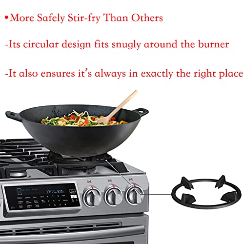 Cast Iron Wok Ring Replacement 9 inch Universal Burner Support for Gas Stoves