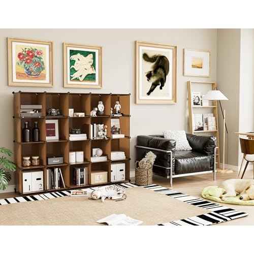 6-Cube Storage Organizer, Closet Organizer Storage Shelf Bookcase Bookshelf with Metal Hammer, Storage Cubes Organizer Cabinet for Kids, Closet, Bedroom, Bathroom, (11.8x11.8x11.8 inch)