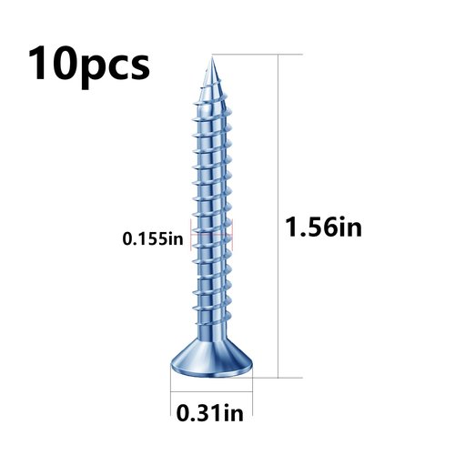 Wensilon (274 pcs) Plastic Drywall Wall Anchors Kit with Screws， Concrete Screw kit Wall Anchor Set Suitable for Brick and Cement Walls