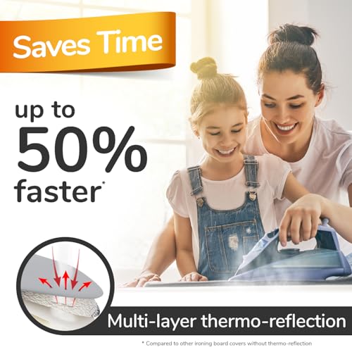 Smart&Gentle 15x54 in Ironing Board Cover with Heat-Reflection Aluminum Layer