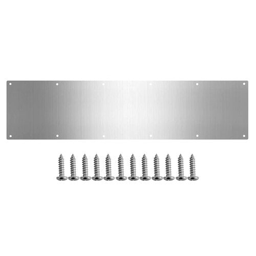 GALOFAY Door Metal Kick Plate 8x28 inches Aluminum Decorative Plates Protector for 30 inches Front Doors, 18 Ga Thickness 8"x 28" (Silver)