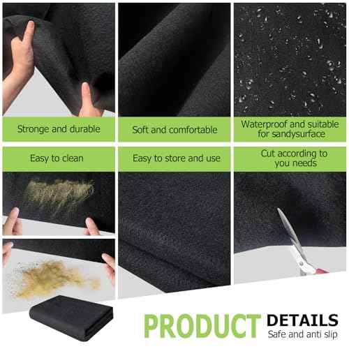 Outdoor Storage Shed Floor Mat, 6 * 4FT Waterproof Washable Garden Flooring Pad with Non Slip Backing, Soft Furniture Patio Covering Carport dust Oil Mat-Tool Shed, Storage Shed Not Included