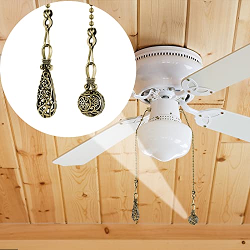 Dotlite Copper 2Pack Vintage Ceiling Fan Pull Chain Danglers