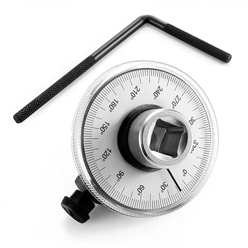 1/2 Inch Torque Wrench Angle Gauge Tool, 360¡Æ Adjustable 1/2" Drive Torque meter Wrench Set, Professional Measure Tool