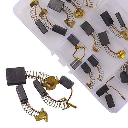20Pcs Electric Motor Carbon Brushes 10 Different Sizes for Replacement Repair Power Tool Part