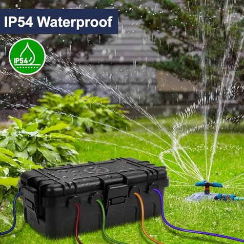 OUTDSPLY Medium Black Outdoor Electrical Box IP54 Waterproof 11.6x5.2x4.1 inches