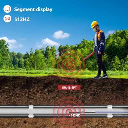512HZ Pipe Locator Receiver Underground Pipeline Tester Locator,Sewer