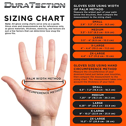 Dura-Gold Duratection 8 Mil Orange Super Duty Diamond Textured Nitrile Disposable Gloves