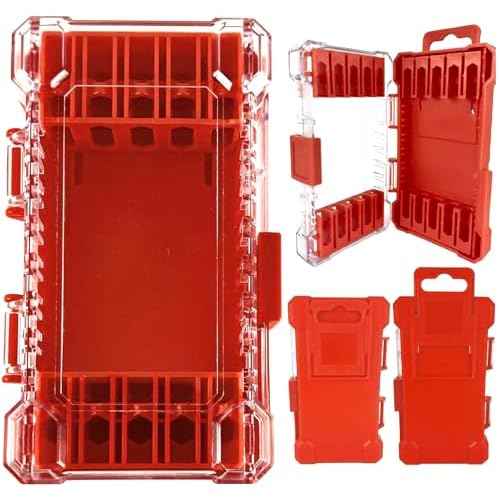 FTG USA Small Storage Container for Impact Driver Bits, Plastic Box Used as Storage Case for Countersink Drill Bit and Hex Bits