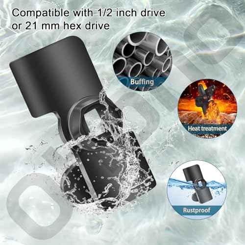 Ohoho 2 Pack Universal Wrench Extension Tool Adaptor for 1/2 Inch Drive Breaker Bars/21 mm Hex Drive, 49403 Wrench Extender for Cheater Bar, Extend Wrenches Tool to Removed Over Stubborn Nuts & Bolts