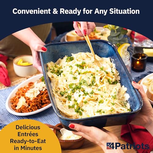 4Patriots Emergency Food Kit - 128 Servings Freeze-Dried Survival Meals, 25-Year Shelf Life