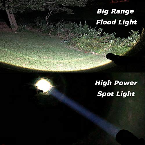 JARDLITE Black 4 Pack LED Emergency Flashlights with Focus & 5 Modes