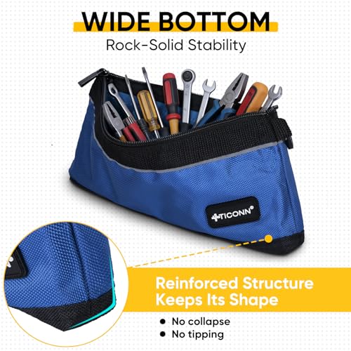 Colored 6-Pack Waterproof Tool Pouches with Zipper - Small, Puncture-Resistant