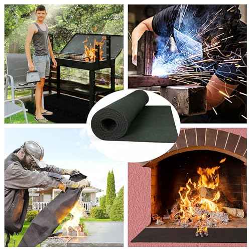 39 x 48 x 1/5 inches Carbon Fiber Welding Blanket Fireproof, Heat Resistant Fabric 1800¡ÆF High Temp Insulation Pad, Flame Retardant Protective Mat for Soldering Welding Brazing Plumbing