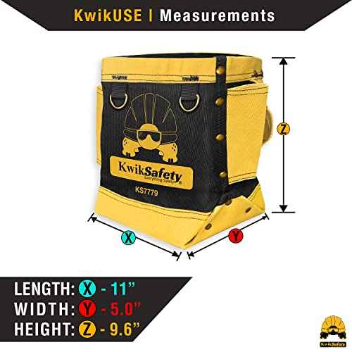 KwikSafety - Charlotte, NC - RedIRON Bolt Bag [Heavy-Duty Canvas + Double Reinforced Stitching] Multi-Use Ironworker Utility Bag | Tool, Bull-Pin & Bolt Pouch w/Belt Loop Tunnel Connection