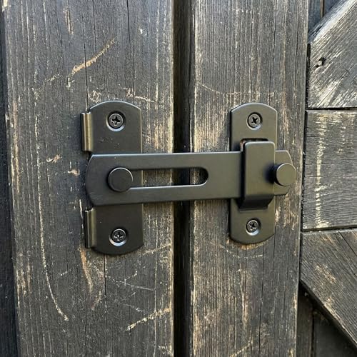 DOUBLE 2 C 1 Pack Barn Door Lock Sliding Door Hardware Carbon Steel Black