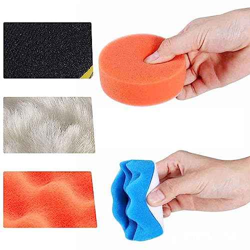 11 Pcs Polishing Pads Kit,3 Inch Sponge Buffing Pads,Buffer for Car Detailing, Polishing Wheel for Drill,Car Buffer Polisher Kit Drill Buffing Kit for Car Polishing, Waxing, Sealing Glaze