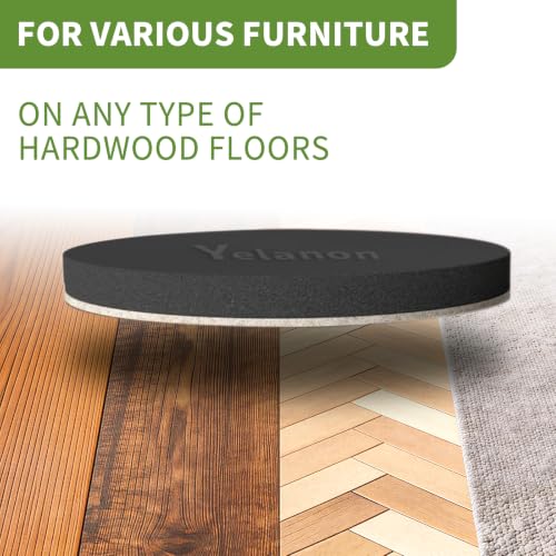 Yelanon Felt Furniture Sliders 20 Pcs 3.5" for Hardwood, Tile & Vinyl Floors