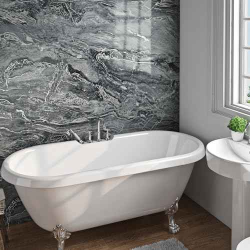 Livelynine Black Marble Countertop Contact Paper Waterproof Peel and Stick Countertops Self Adhesive Kitchen Wallpaper for Counters Bathroom Counter Top Covers Renter Friendly Desk Cover 15.8x78.8